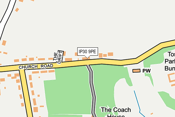 IP30 9PE map - OS OpenMap – Local (Ordnance Survey)