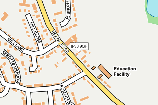 IP30 9QF map - OS OpenMap – Local (Ordnance Survey)