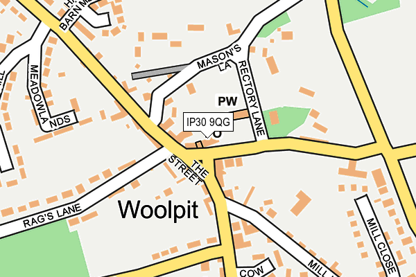 IP30 9QG map - OS OpenMap – Local (Ordnance Survey)