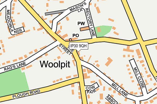 IP30 9QH map - OS OpenMap – Local (Ordnance Survey)