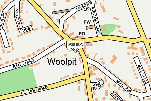 IP30 9QN map - OS OpenMap – Local (Ordnance Survey)