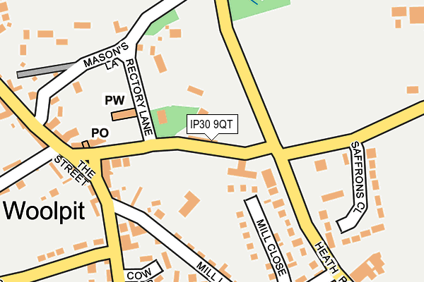 IP30 9QT map - OS OpenMap – Local (Ordnance Survey)