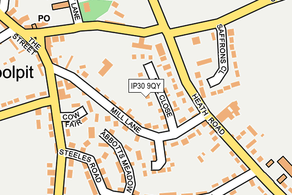 IP30 9QY map - OS OpenMap – Local (Ordnance Survey)