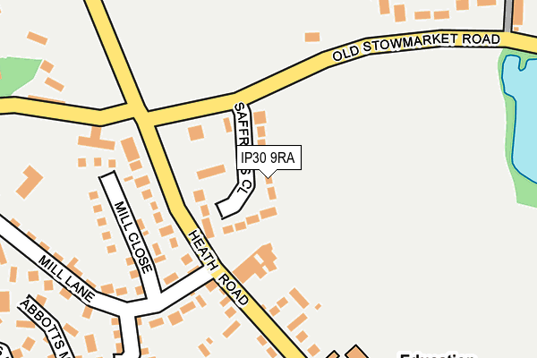 IP30 9RA map - OS OpenMap – Local (Ordnance Survey)