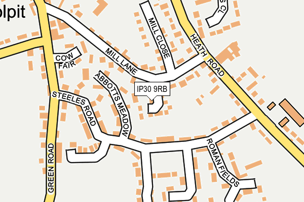 IP30 9RB map - OS OpenMap – Local (Ordnance Survey)
