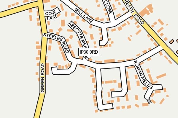 IP30 9RD map - OS OpenMap – Local (Ordnance Survey)