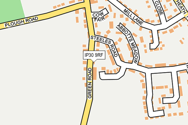 IP30 9RF map - OS OpenMap – Local (Ordnance Survey)