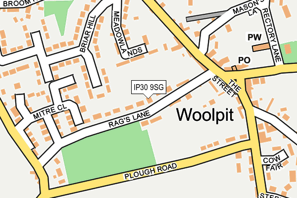 IP30 9SG map - OS OpenMap – Local (Ordnance Survey)