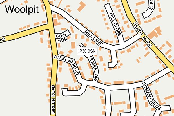 IP30 9SN map - OS OpenMap – Local (Ordnance Survey)