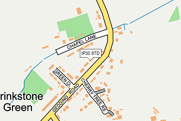 IP30 9TD map - OS OpenMap – Local (Ordnance Survey)