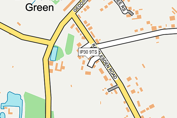 IP30 9TS map - OS OpenMap – Local (Ordnance Survey)