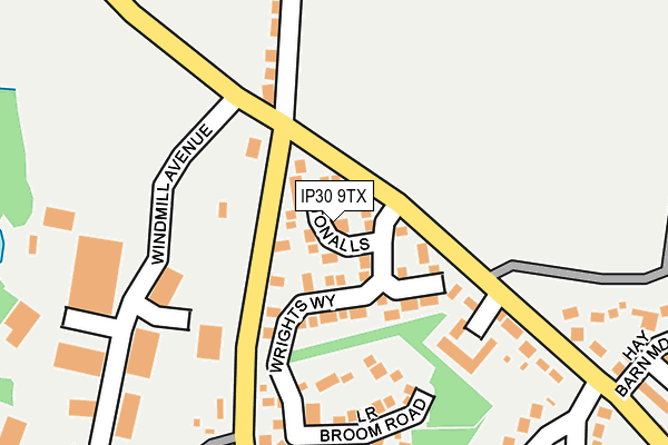 IP30 9TX map - OS OpenMap – Local (Ordnance Survey)