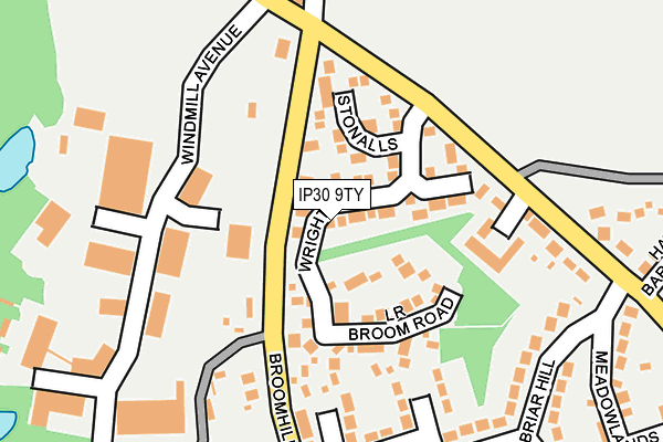 IP30 9TY map - OS OpenMap – Local (Ordnance Survey)