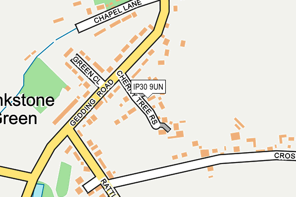 IP30 9UN map - OS OpenMap – Local (Ordnance Survey)