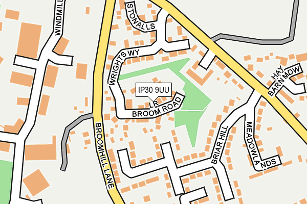 IP30 9UU map - OS OpenMap – Local (Ordnance Survey)