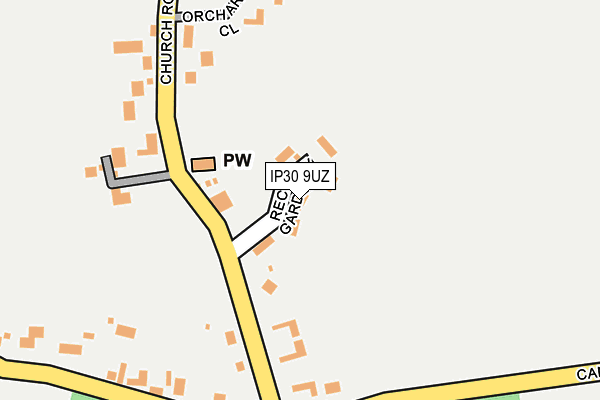 IP30 9UZ map - OS OpenMap – Local (Ordnance Survey)