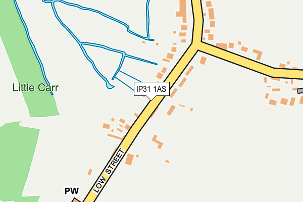 IP31 1AS map - OS OpenMap – Local (Ordnance Survey)