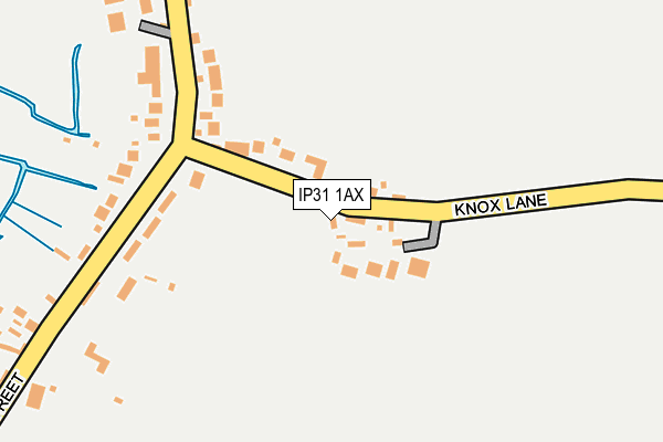 IP31 1AX map - OS OpenMap – Local (Ordnance Survey)