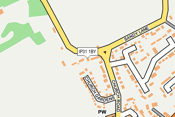 IP31 1BY map - OS OpenMap – Local (Ordnance Survey)