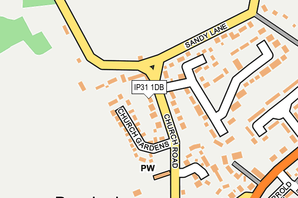 IP31 1DB map - OS OpenMap – Local (Ordnance Survey)