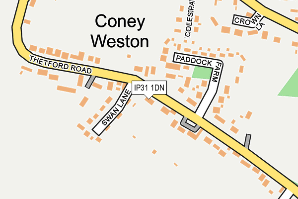 IP31 1DN map - OS OpenMap – Local (Ordnance Survey)