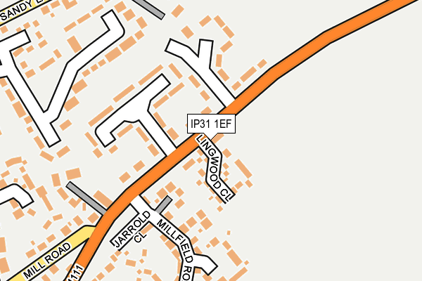 IP31 1EF map - OS OpenMap – Local (Ordnance Survey)