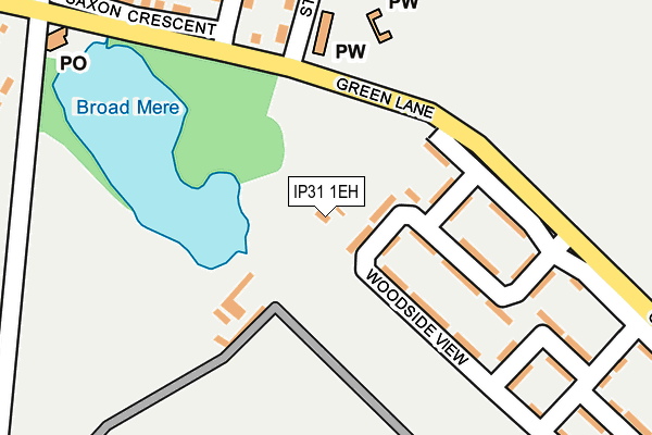 IP31 1EH map - OS OpenMap – Local (Ordnance Survey)