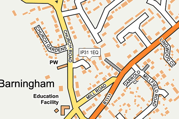 IP31 1EQ map - OS OpenMap – Local (Ordnance Survey)