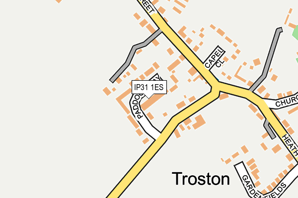 IP31 1ES map - OS OpenMap – Local (Ordnance Survey)