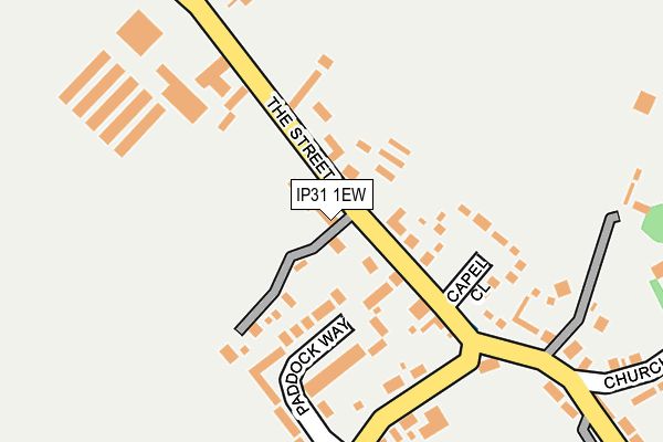 IP31 1EW map - OS OpenMap – Local (Ordnance Survey)