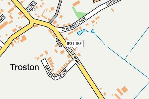 IP31 1EZ map - OS OpenMap – Local (Ordnance Survey)