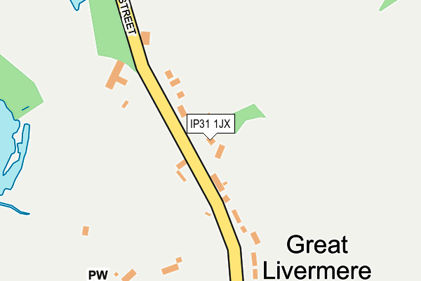 IP31 1JX map - OS OpenMap – Local (Ordnance Survey)