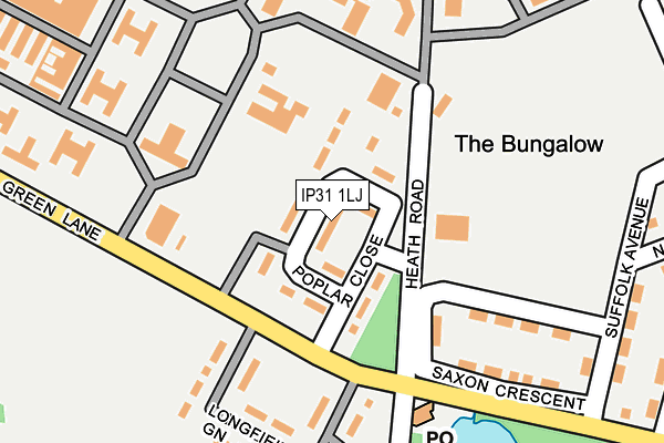 IP31 1LJ map - OS OpenMap – Local (Ordnance Survey)