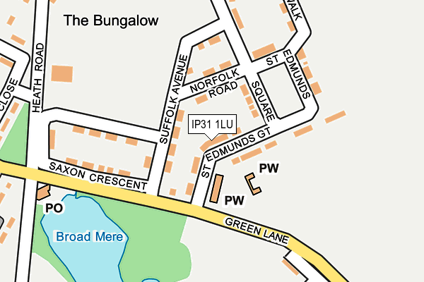 IP31 1LU map - OS OpenMap – Local (Ordnance Survey)