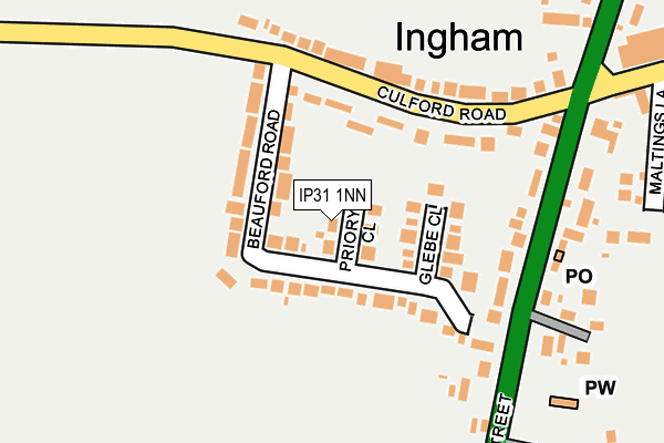 IP31 1NN map - OS OpenMap – Local (Ordnance Survey)