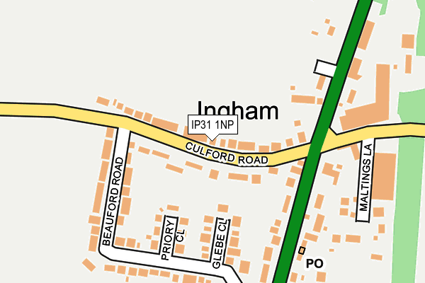 IP31 1NP map - OS OpenMap – Local (Ordnance Survey)