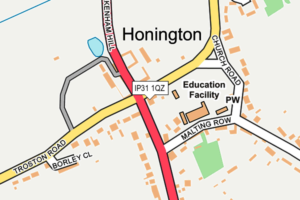 IP31 1QZ map - OS OpenMap – Local (Ordnance Survey)