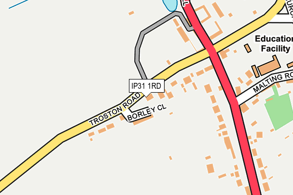 IP31 1RD map - OS OpenMap – Local (Ordnance Survey)