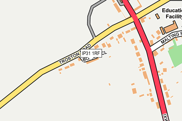 IP31 1RF map - OS OpenMap – Local (Ordnance Survey)