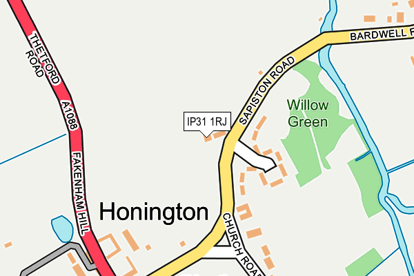 IP31 1RJ map - OS OpenMap – Local (Ordnance Survey)