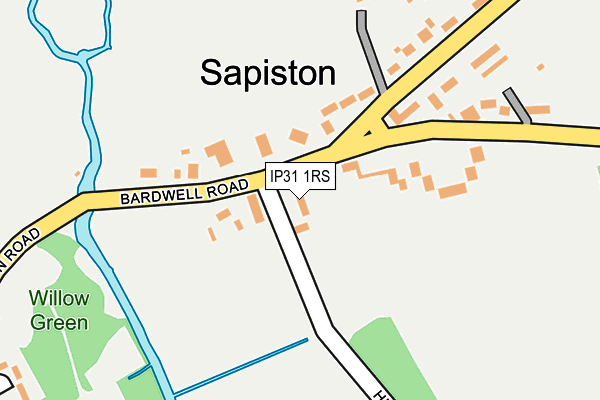 IP31 1RS map - OS OpenMap – Local (Ordnance Survey)