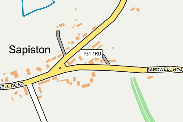 IP31 1RU map - OS OpenMap – Local (Ordnance Survey)