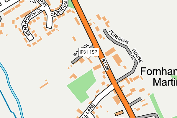 IP31 1SP map - OS OpenMap – Local (Ordnance Survey)