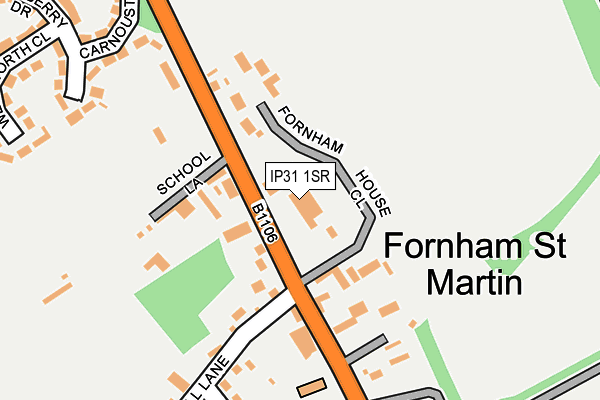 IP31 1SR map - OS OpenMap – Local (Ordnance Survey)