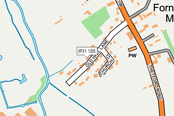 IP31 1SS map - OS OpenMap – Local (Ordnance Survey)