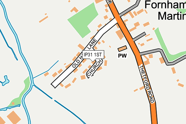 IP31 1ST map - OS OpenMap – Local (Ordnance Survey)