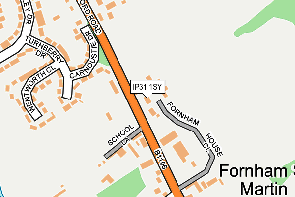 IP31 1SY map - OS OpenMap – Local (Ordnance Survey)