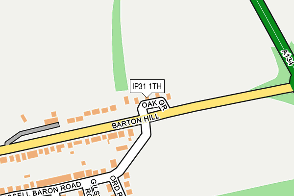 IP31 1TH map - OS OpenMap – Local (Ordnance Survey)