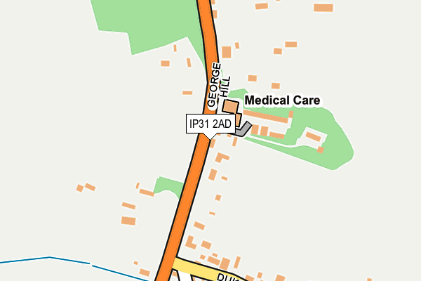 IP31 2AD map - OS OpenMap – Local (Ordnance Survey)