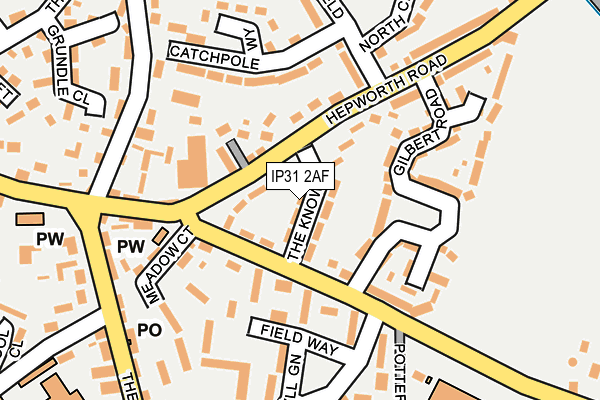 IP31 2AF map - OS OpenMap – Local (Ordnance Survey)